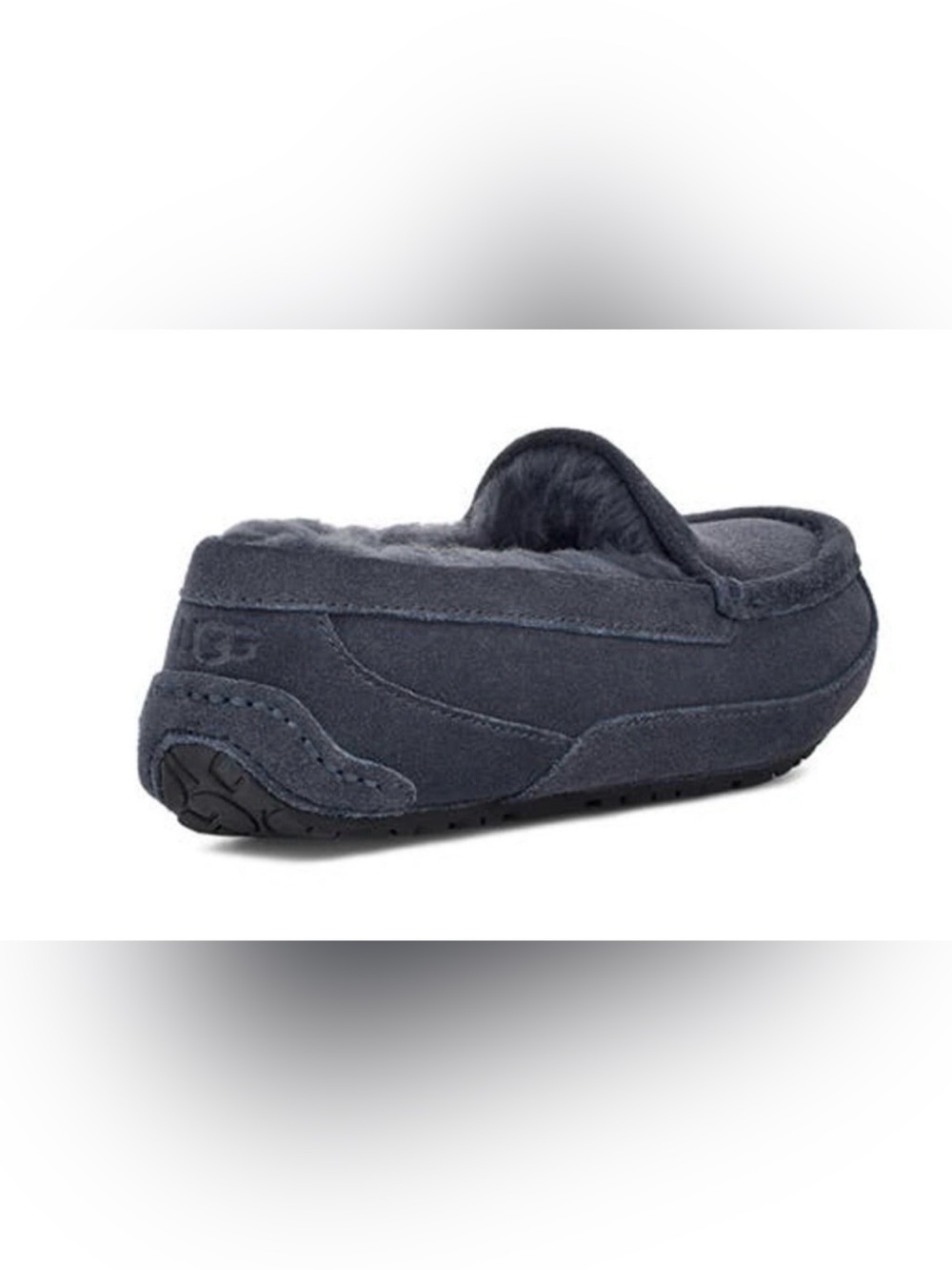UGG Kids Navy Suede Slip-On Slipper